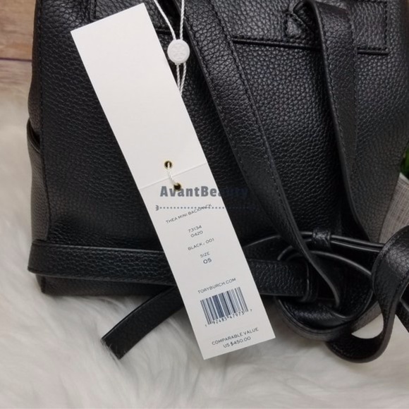 Tory Burch Thea Mini Backpack Black New Leather - Picture 5 of 11